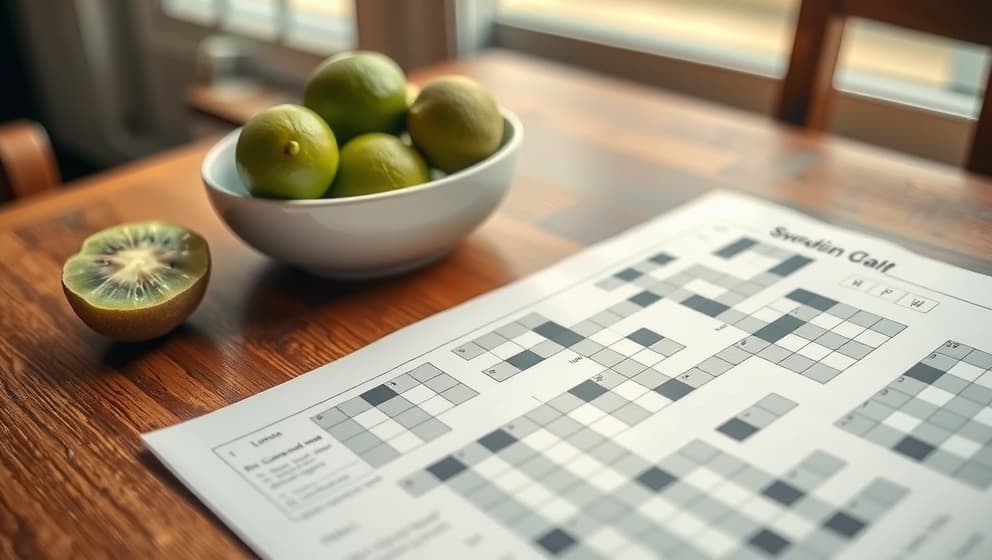 Grön frukt korsord och vanligaste svaren på fyra bokstäver