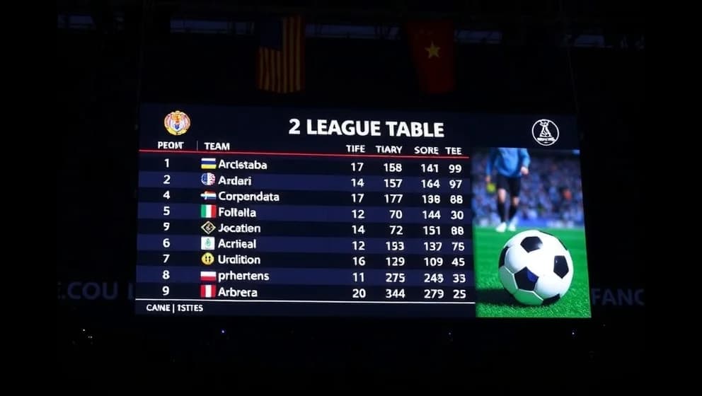 Poängställning i Valencia CF denna säsong