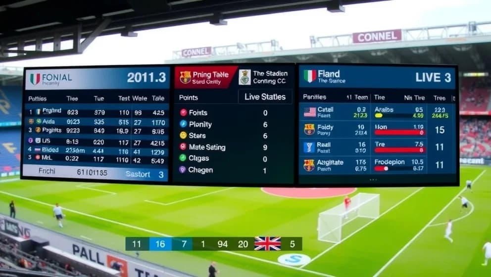 Poängställning mellan Östers IF och IFK Göteborg